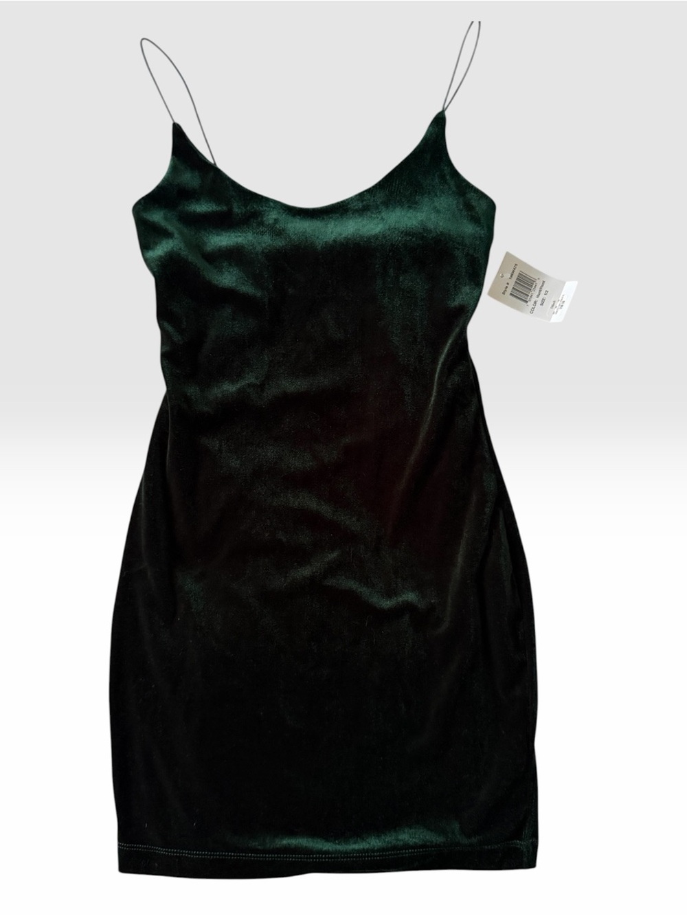 B. Darlin NWT Hunter Green Velvet Mini Dress Size 1/2